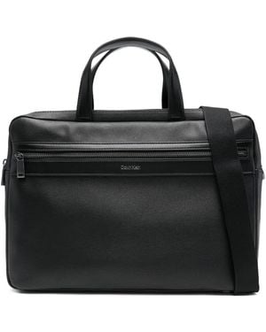 Calvin Klein Zip Commuter Briefcase - Black