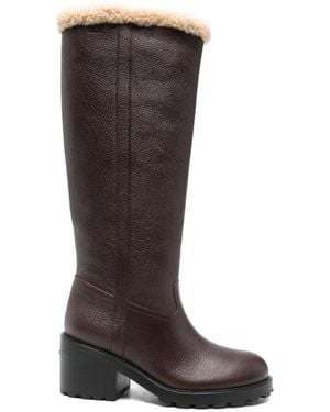 Bally Gusto Shearling-Trim Boots - Brown
