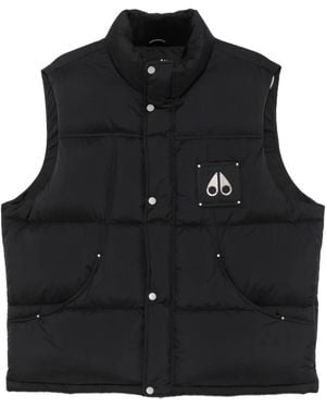 Moose Knuckles Everest Logo-Patch Gilet - Black