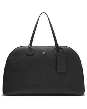 Courreges レザーダッフルバッグ - ブラック