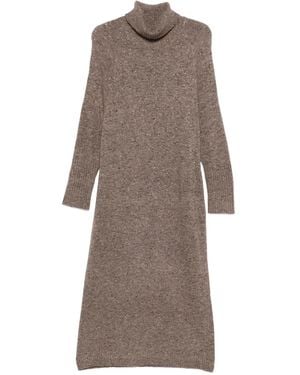 Marina Rinaldi Bard Midikleid mit Rollkragen - Braun