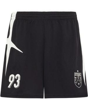 Represent Star Football Panelled Shorts - Black