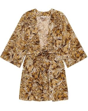 Maliparmi Sweet Butterfly Embroidery Dress - Natural
