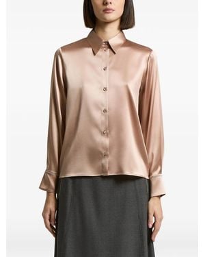 Peserico Satin-Finish Shirt - Natural