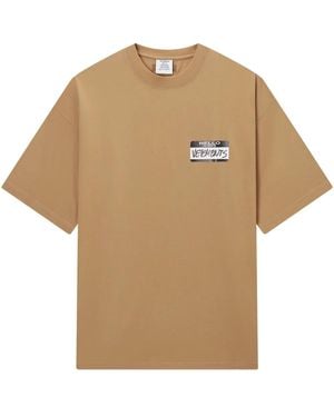 Vetements Logo-Print T-Shirt - Natural