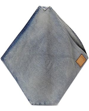 Haikure Logo-Appliqué Clutch Bag - Grey