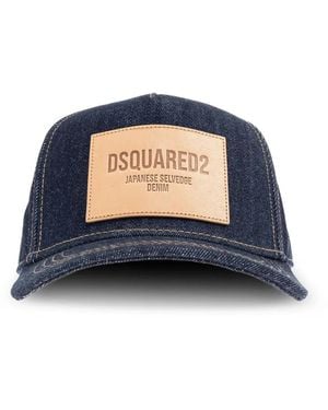 DSquared² Baseballkappe aus Denim - Blau