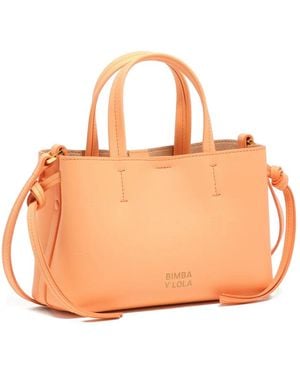 Bimba Y Lola Mini Logo-Plaque Tote Bag - Orange