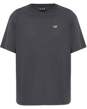 EA7 Logo-Plaque T-Shirt - Black