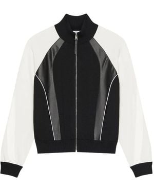 Givenchy Blouson Aus Bi-Material Mit Paris-Stickerei - Schwarz
