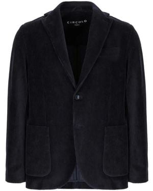 Circolo 1901 Corduroy Single-Breasted Blazer - Blue