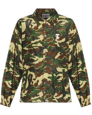 A Bathing Ape Camouflage-Print Jacket - Green