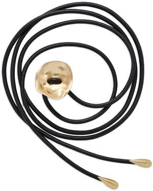 Cult Gaia Izara Leather Belt - Metallic