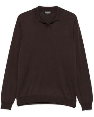 Dondup Jersey con cuello de polo - Marrón