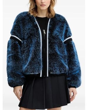 Guess Katia Striped-Trim Jacket - Blue