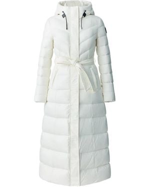 Mackage Canila-R Jack Met Capuchon En Ceintuur - Wit