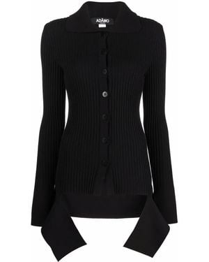ANDREADAMO Geribbeld Vest - Zwart