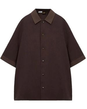 Loewe Logo-Patch Short-Sleeve Shirt - Red