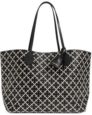By Malene Birger Abigail Monogram-Print Tote Bag - Black