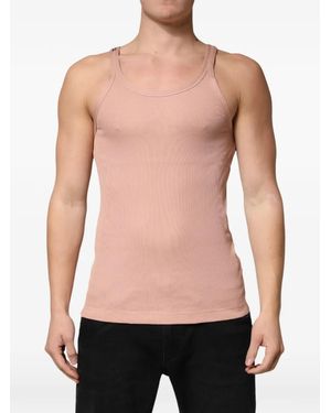 Dolce & Gabbana Ribbed-Knit T-Shirt - Pink