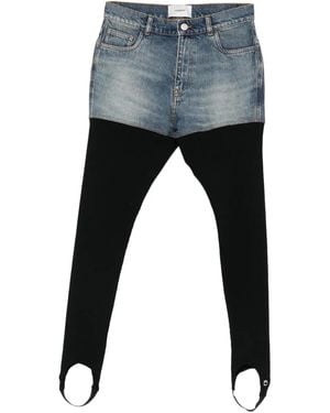 Coperni Hybrid Ribbed Denim Jeans - Grey