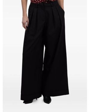 Franchise Mila Pleated Palazzo Trousers - Black