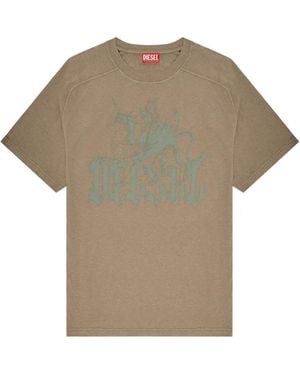 DIESEL T-Jussi-A Graphic T-Shirt - Grey