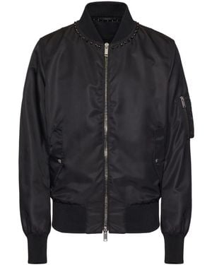 Valentino Garavani Untitled Studs Bomber Jacket - Black