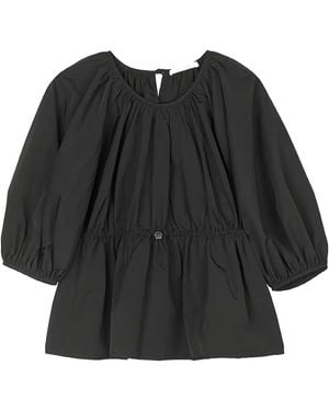 Cecilie Bahnsen Berta Gathered Top - Black