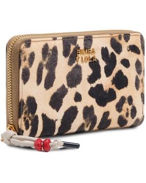 Bimba Y Lola Leopard Zip Wallet - Natural