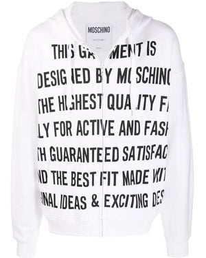 Moschino モスキーノ プリント パーカー - ホワイト