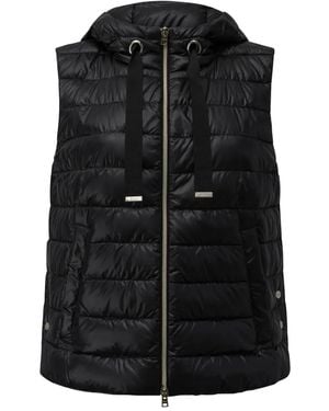 Herno Hooded Quilted Vest - Black
