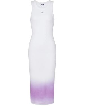 Moschino Ombre-Effect Sleeveless Midi Dress - White