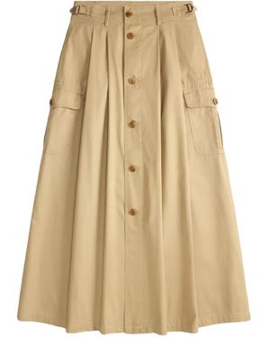 RRL Cargo-Pockets Midi Skirt - Natural