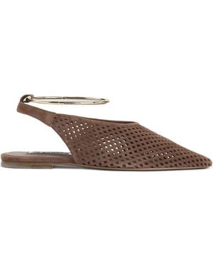 Jil Sander スリングバック パンプス - ブラウン