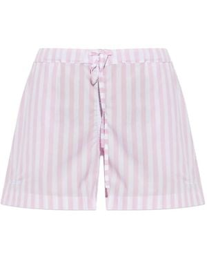 Hunza G Embroidered Striped Shorts - Pink