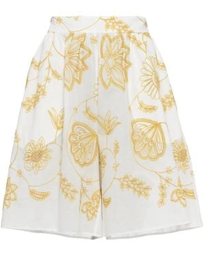 Eres Floral-Print Shorts - White