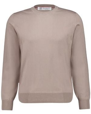 Brunello Cucinelli Crew-Neck Sweater - Grijs