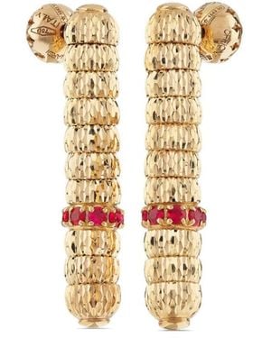 Officina Bernardi 18Kt Enigma Ruby Drop Earrings - Metallic