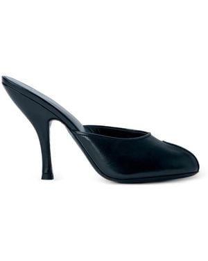 Jude Date Pointed-Toe Mules - Blue