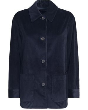 Max Mara Buttoned Corduroy Shirt - Blue
