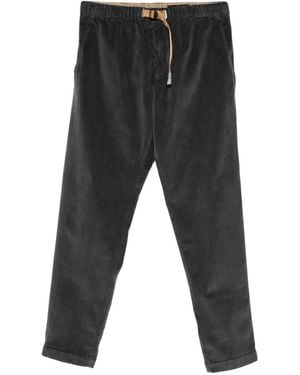 White Sand Corduroy Straight-Leg Pants - Black