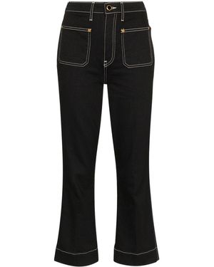 KHAITE Raquel Cropped Jeans - Black