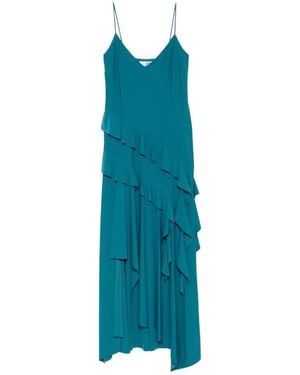 Love Moschino Ruffled Asymmetric Dress - Blue