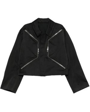Rick Owens Zip-Up Shirt Jacket - Black