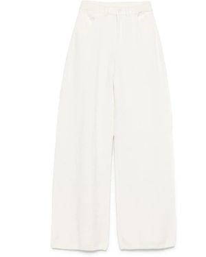 AYA MUSE Wide-Leg Knitted Pants - White