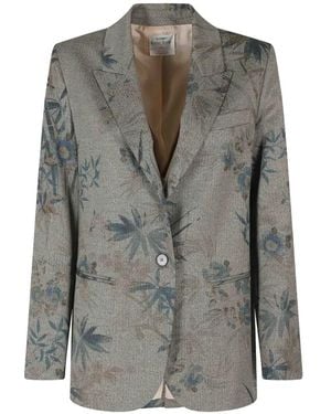 forte_forte Le Bambou Secret Single-Breasted Blazer - Grey
