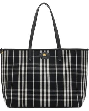 Burberry Md Reversible Tote - Black