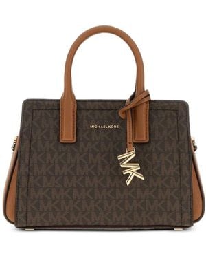 MICHAEL Michael Kors Logo-Print Monogram Tote Bag - Brown