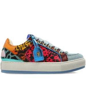 Kurt Geiger Southbank Tag Patchwork Lace-Up Trainers - Pink